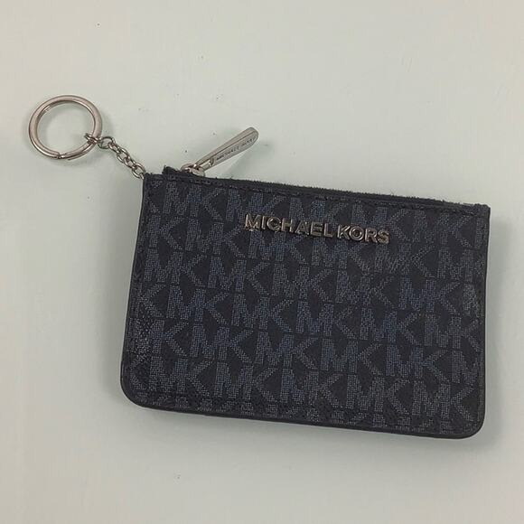 Michael Kors Jet set Travel top zip Coin Pouch with ID & Key ring EUC - Picture 1 of 11